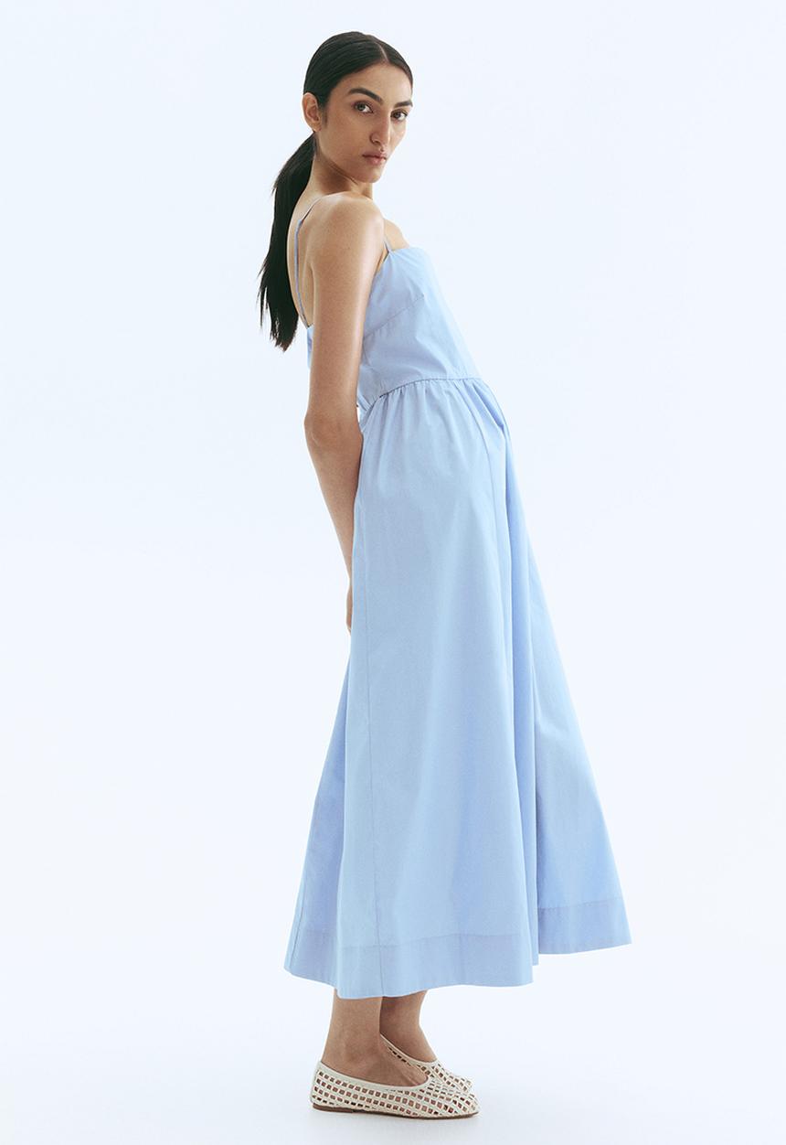 H&M - Cotton strappy dress - light blue