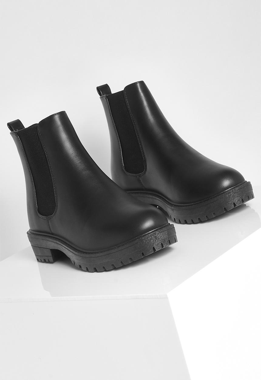 boohoo - Chunky chelsea boots - black