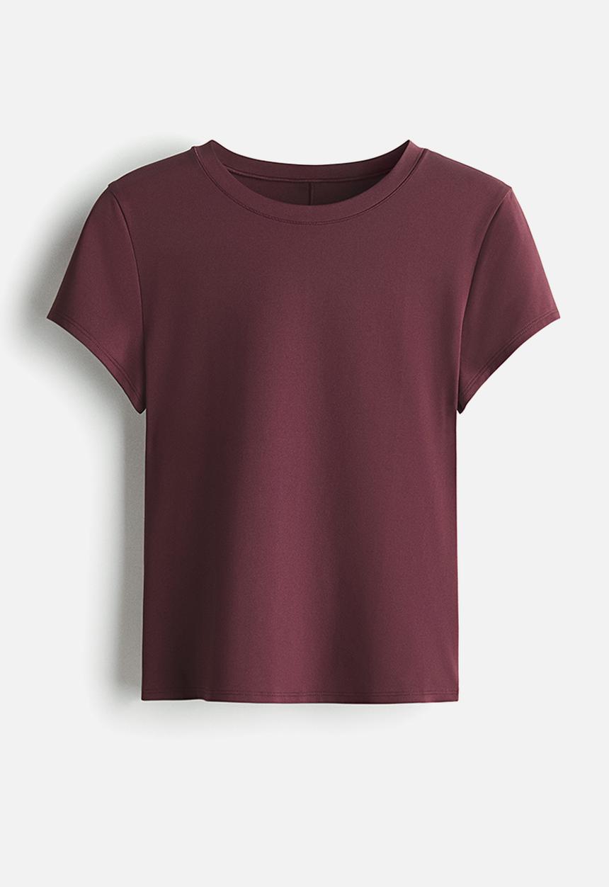 H&M - Sports top with drymove™ - light burgundy 