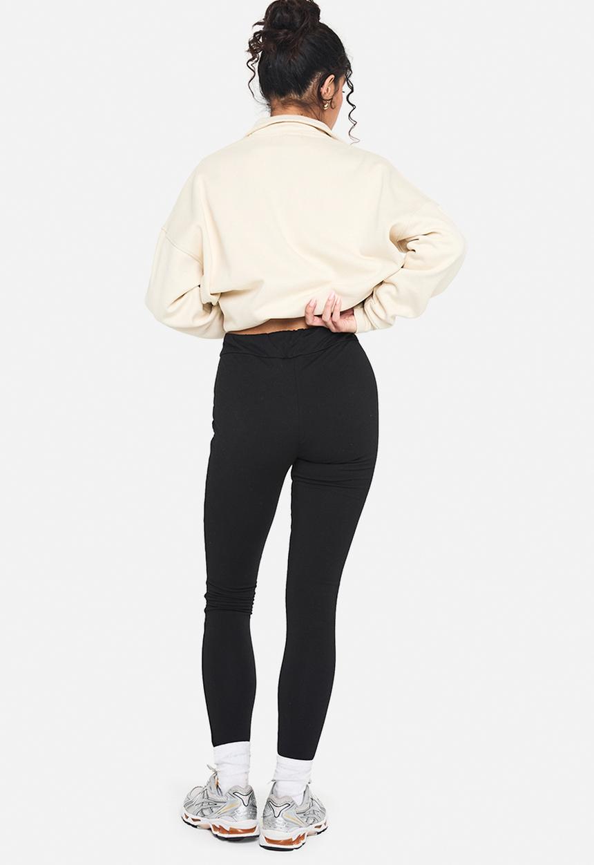 boohoo - Double layer modal jersey legging - black