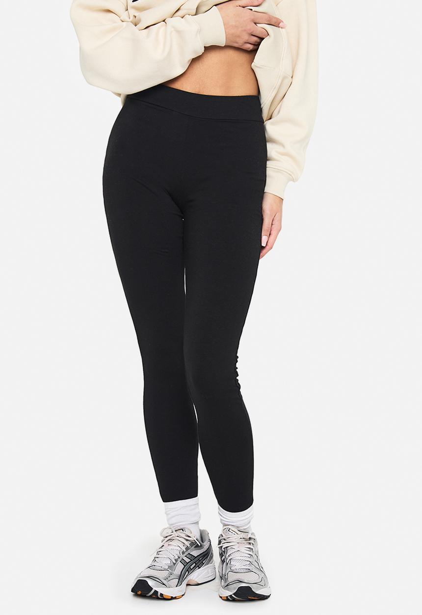 boohoo - Double layer modal jersey legging - black