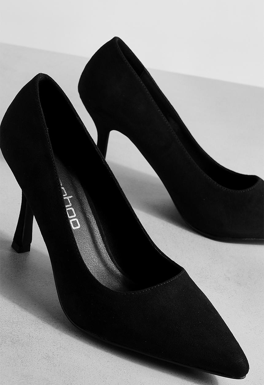boohoo - Low stiletto court shoe - black
