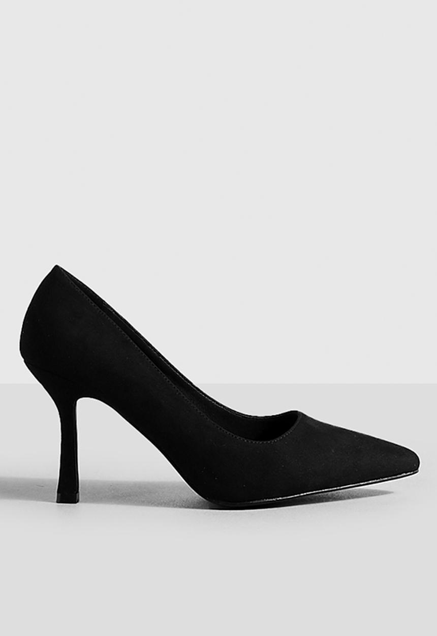 boohoo - Low stiletto court shoe - black