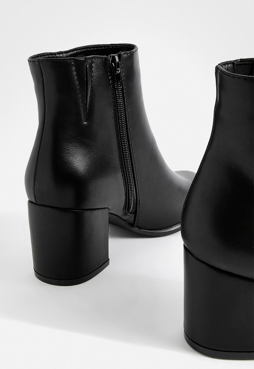 boohoo - Block heel ankle shoe boots - black