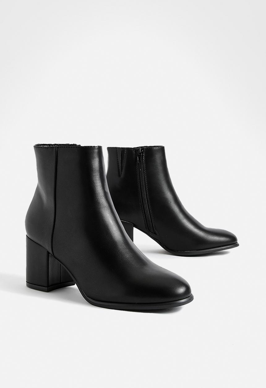 boohoo - Block heel ankle shoe boots - black