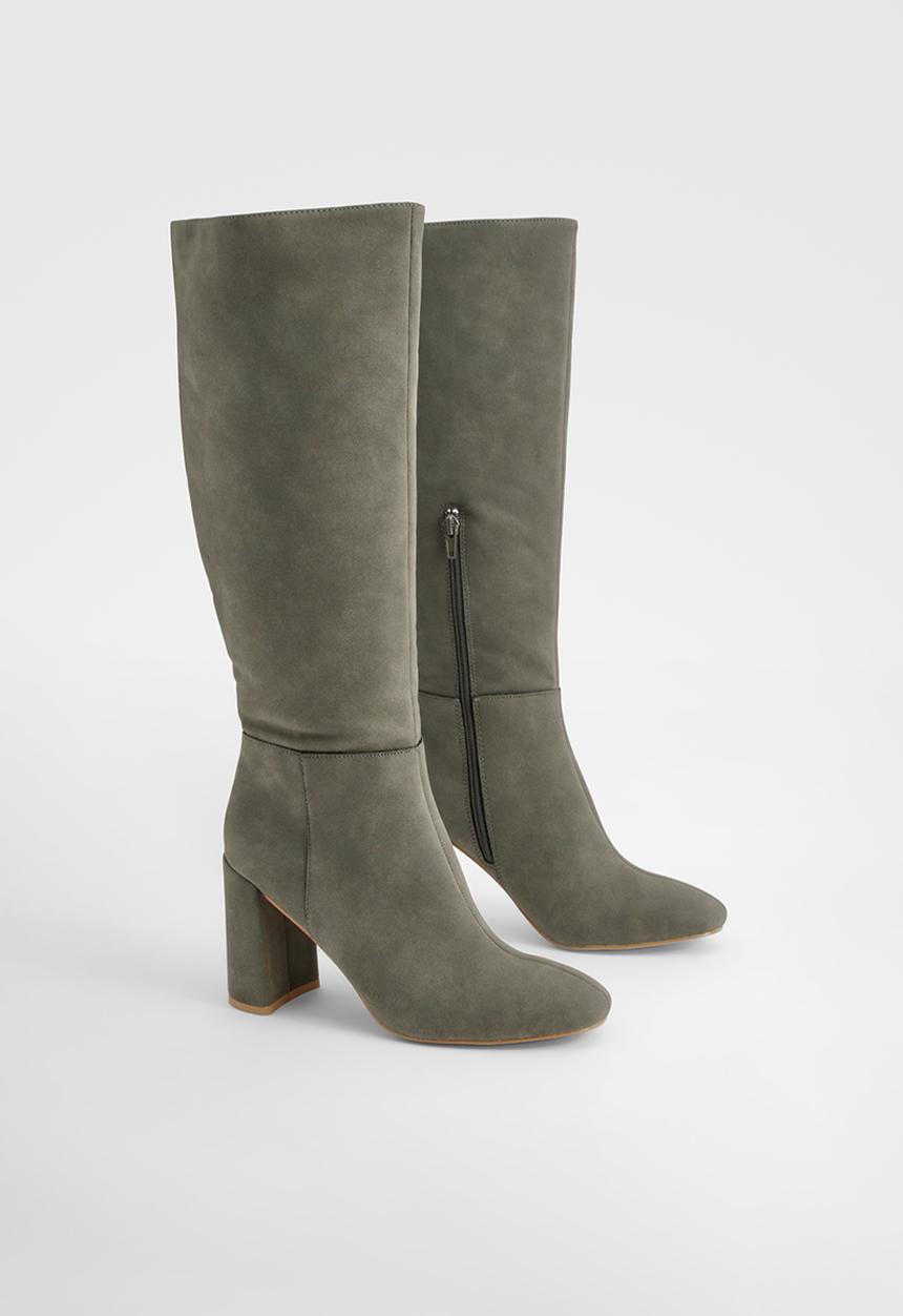 boohoo - Stacked Heeled Knee High Boot