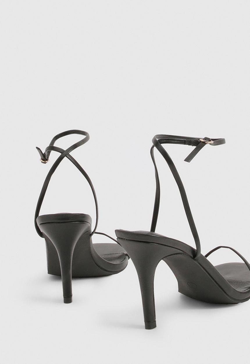 boohoo - Barely there low stiletto heels - black