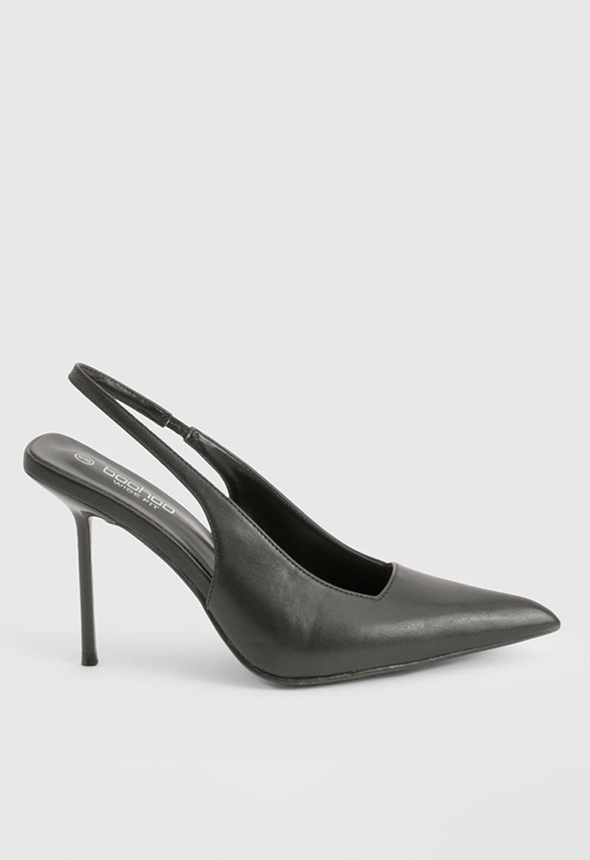 boohoo - Extreme pointed slingback court shoes - black