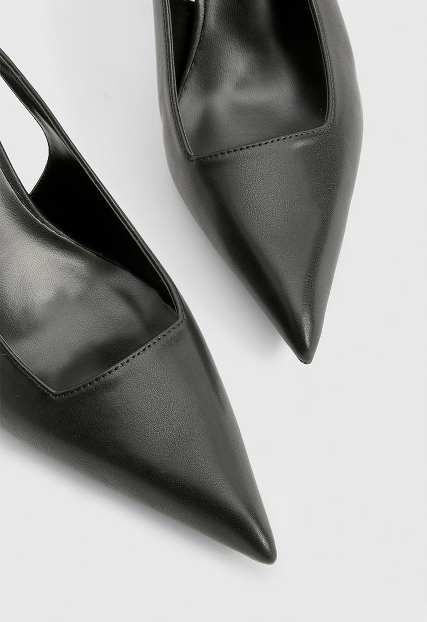 boohoo - Extreme pointed slingback court shoes - black