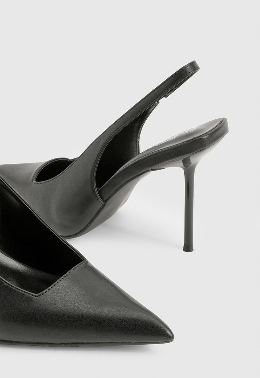 boohoo - Extreme pointed slingback court shoes - black
