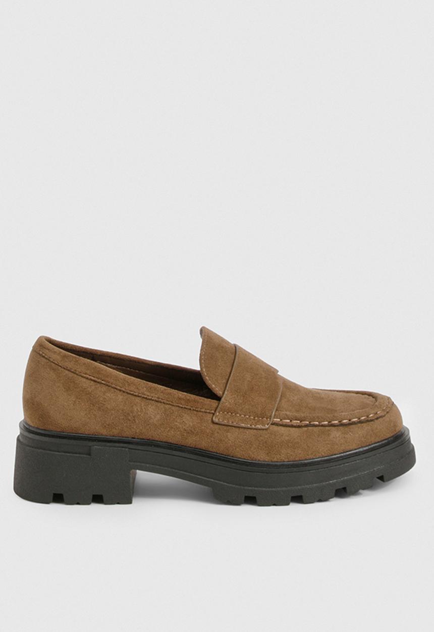 boohoo - Faux suede chunky loafers - taupe