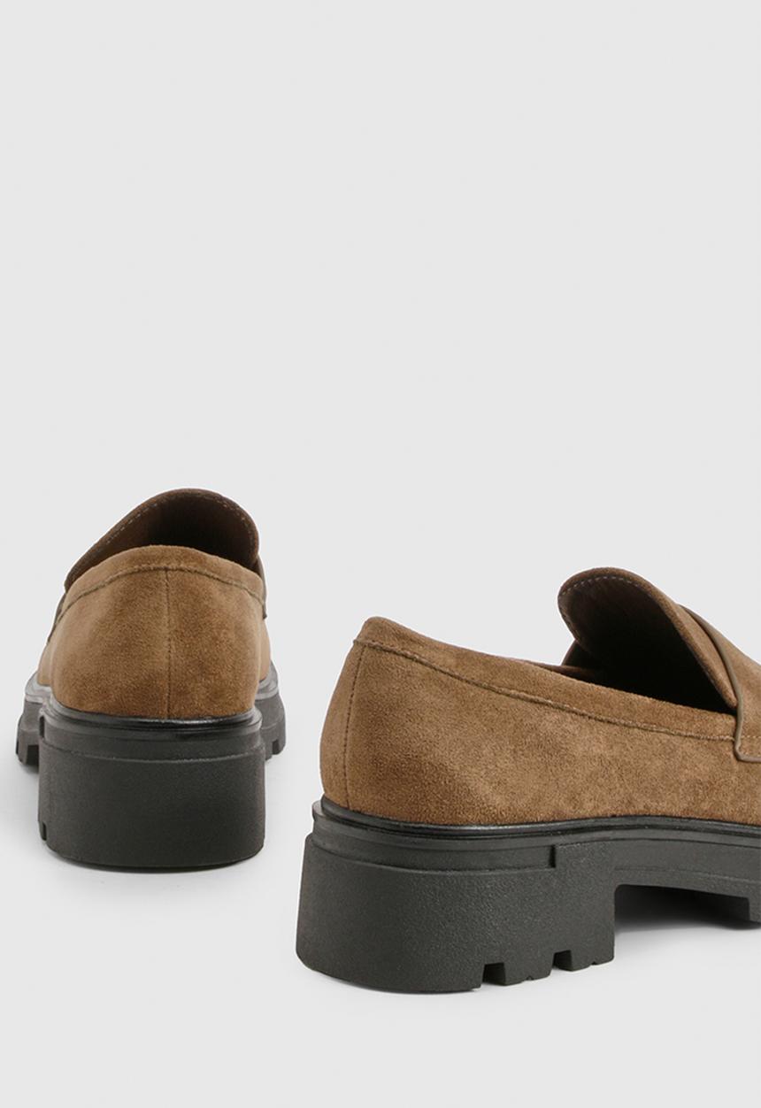 boohoo - Faux suede chunky loafers - taupe