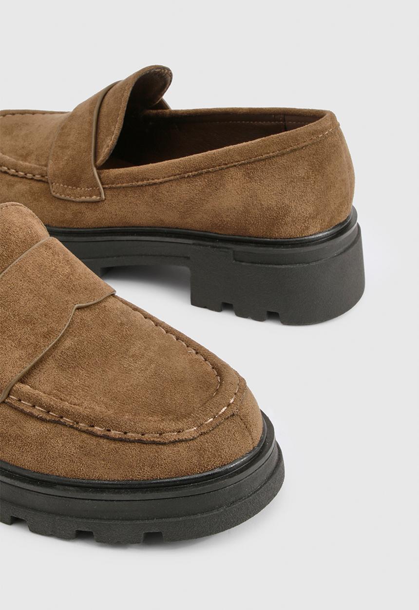 boohoo - Faux suede chunky loafers - taupe