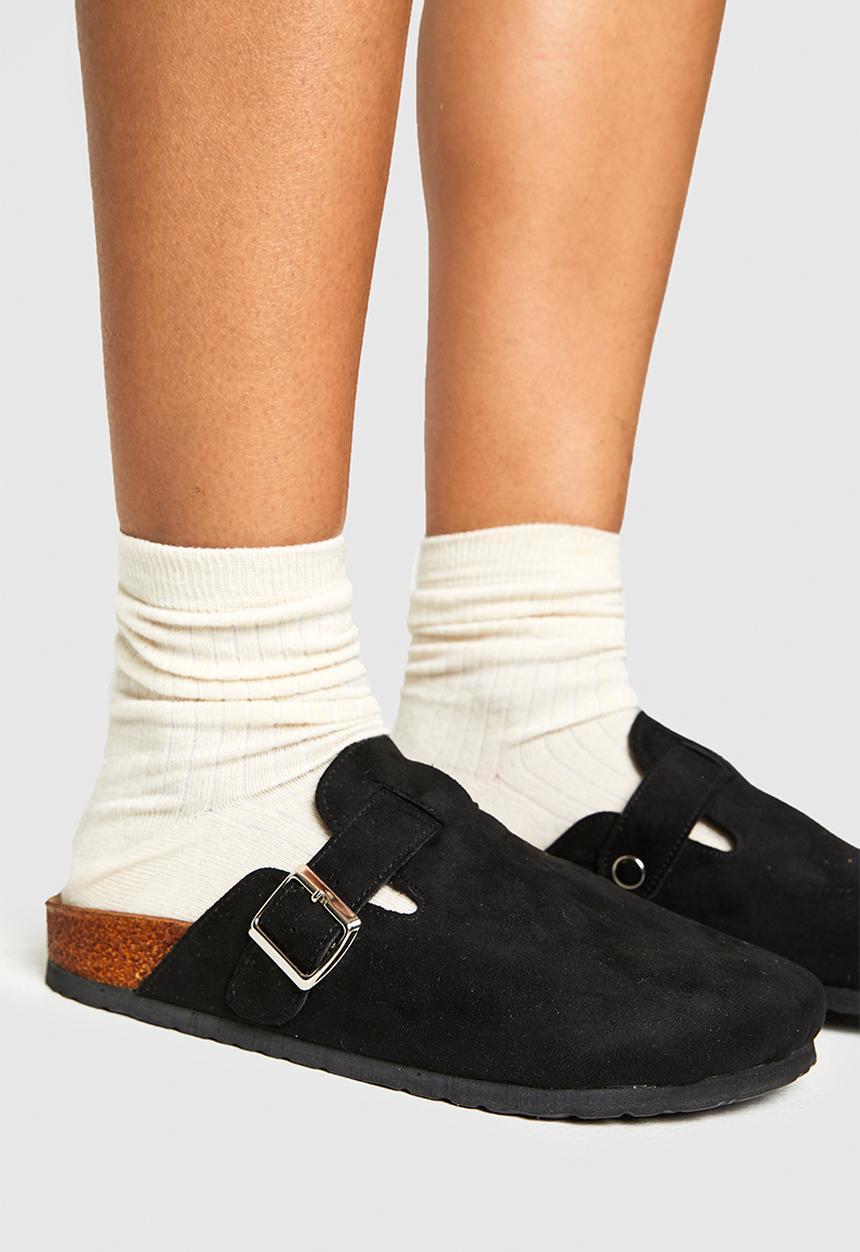 boohoo - Basic closed toe clogs - black
