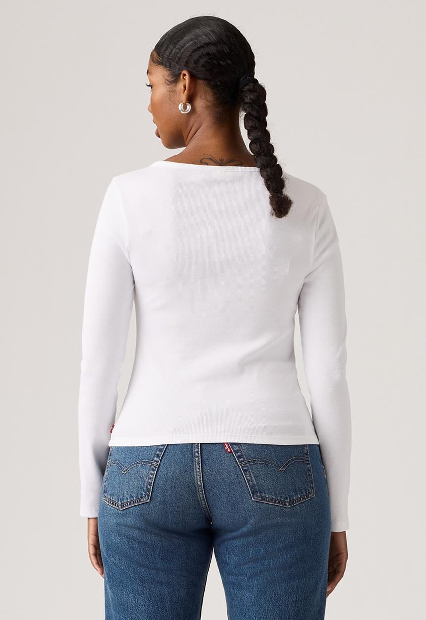Levi’s® - Essential sqrd neck long sleeve - bright white rib