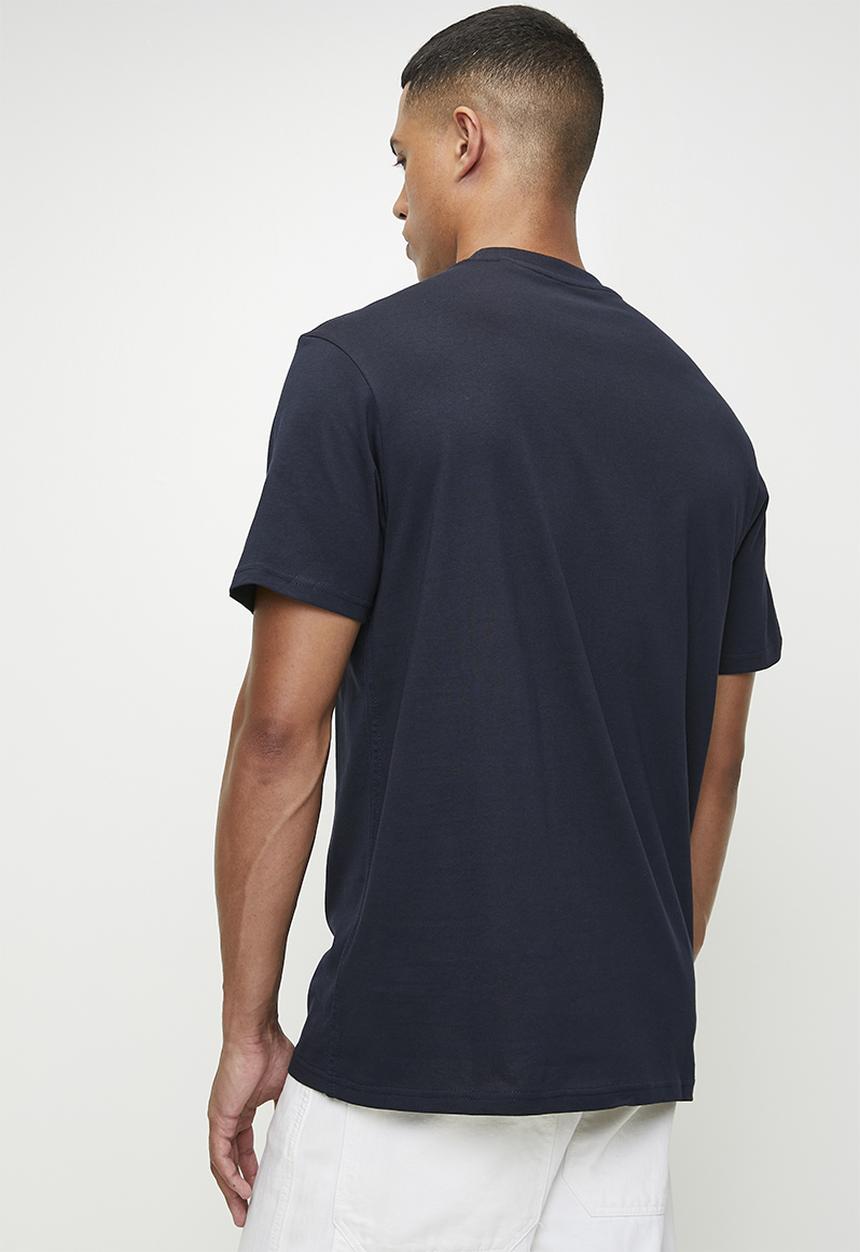 GUESS - Cn Ss Small Logo Tee - Smart Blue