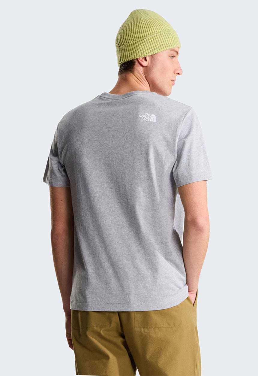 The North Face - M Evolution Half Dome Regular Short Sleeve Tee - Tnf Pale Grey Heather-Tnf White