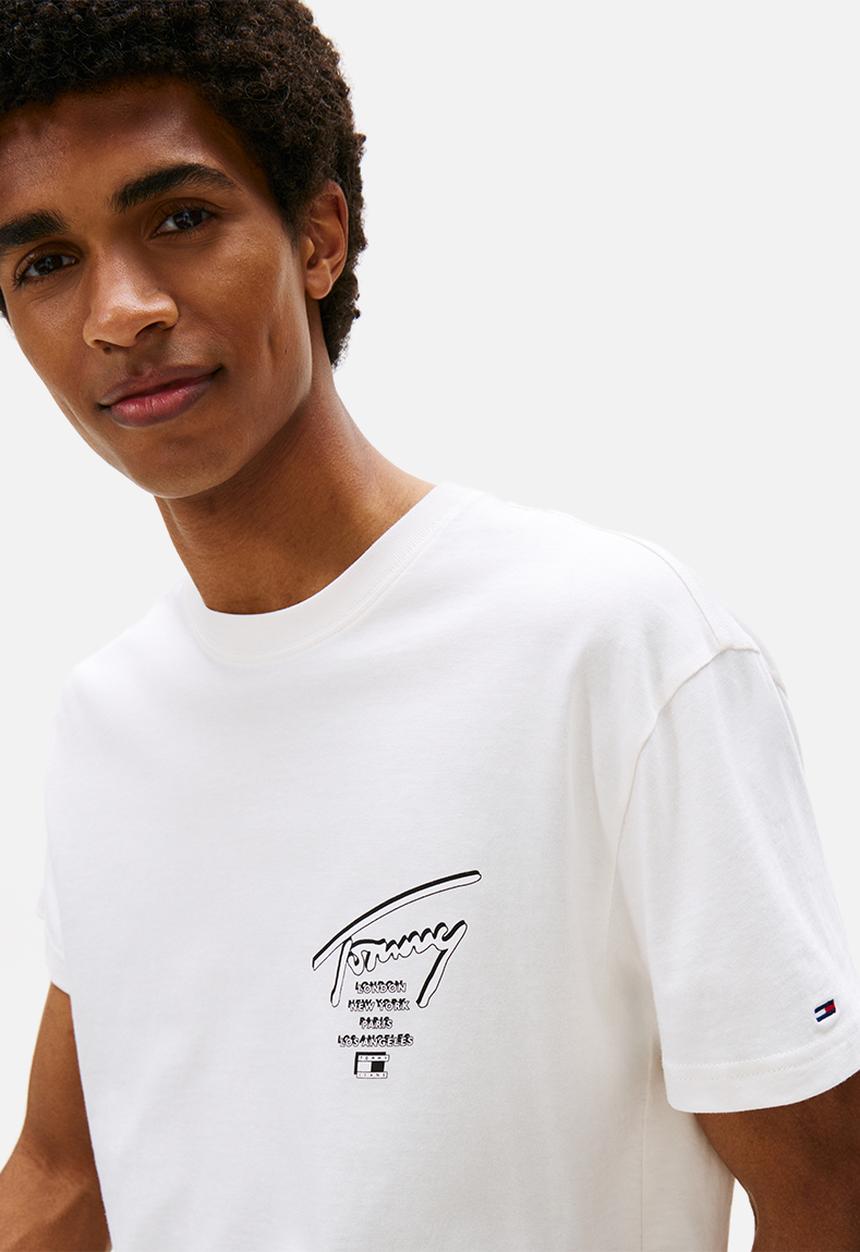Tommy Hilfiger - Tjm Reg Sign City Tee Ext - Ancient White