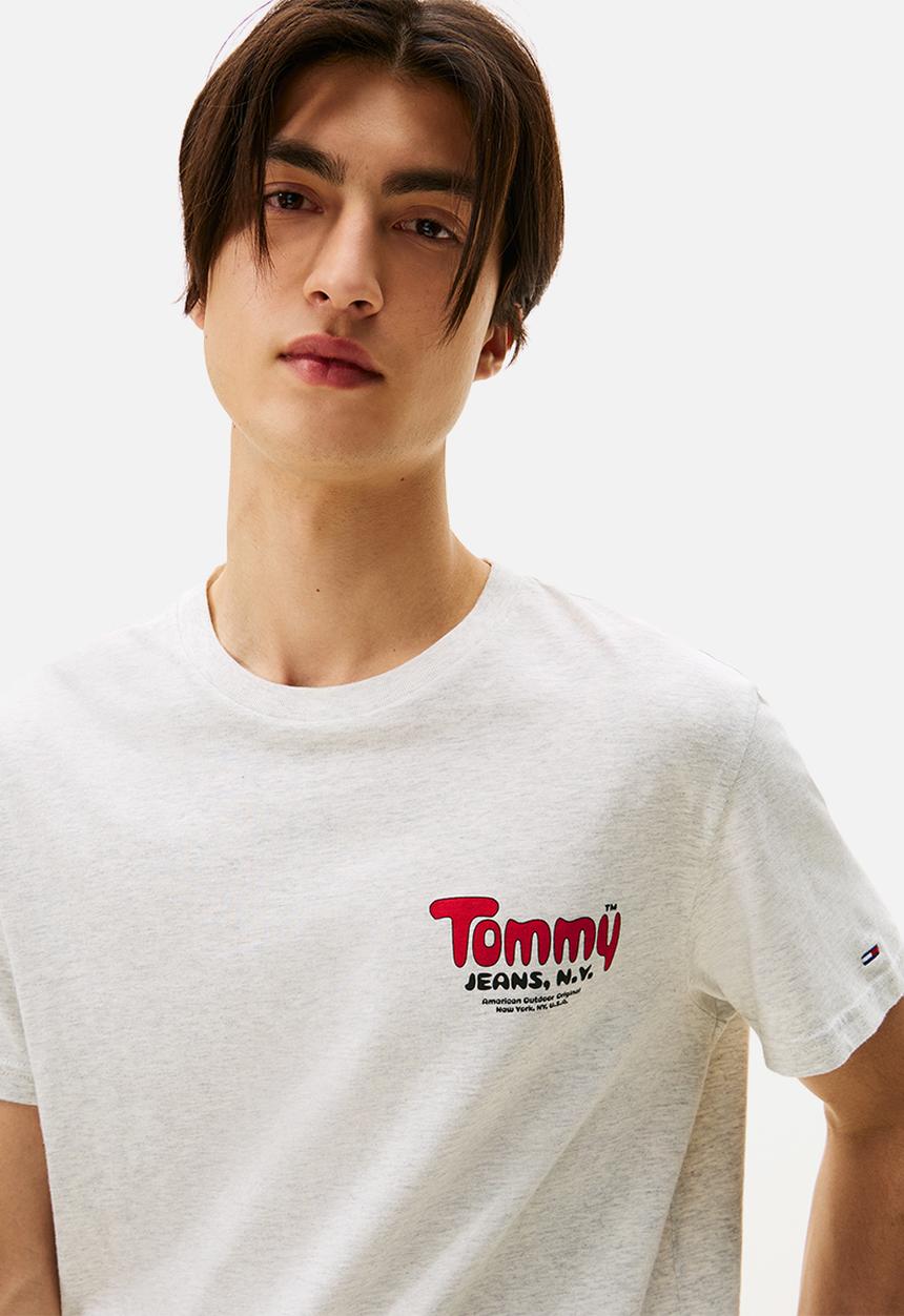 Tommy Hilfiger - Tjm Slim Font Play Tee - Lt Grey Htr