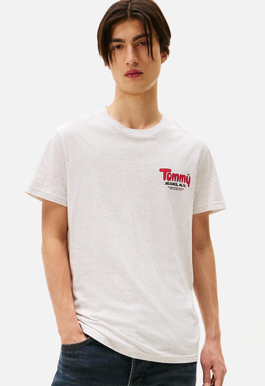 Tommy Hilfiger - Tjm Slim Font Play Tee - Lt Grey Htr