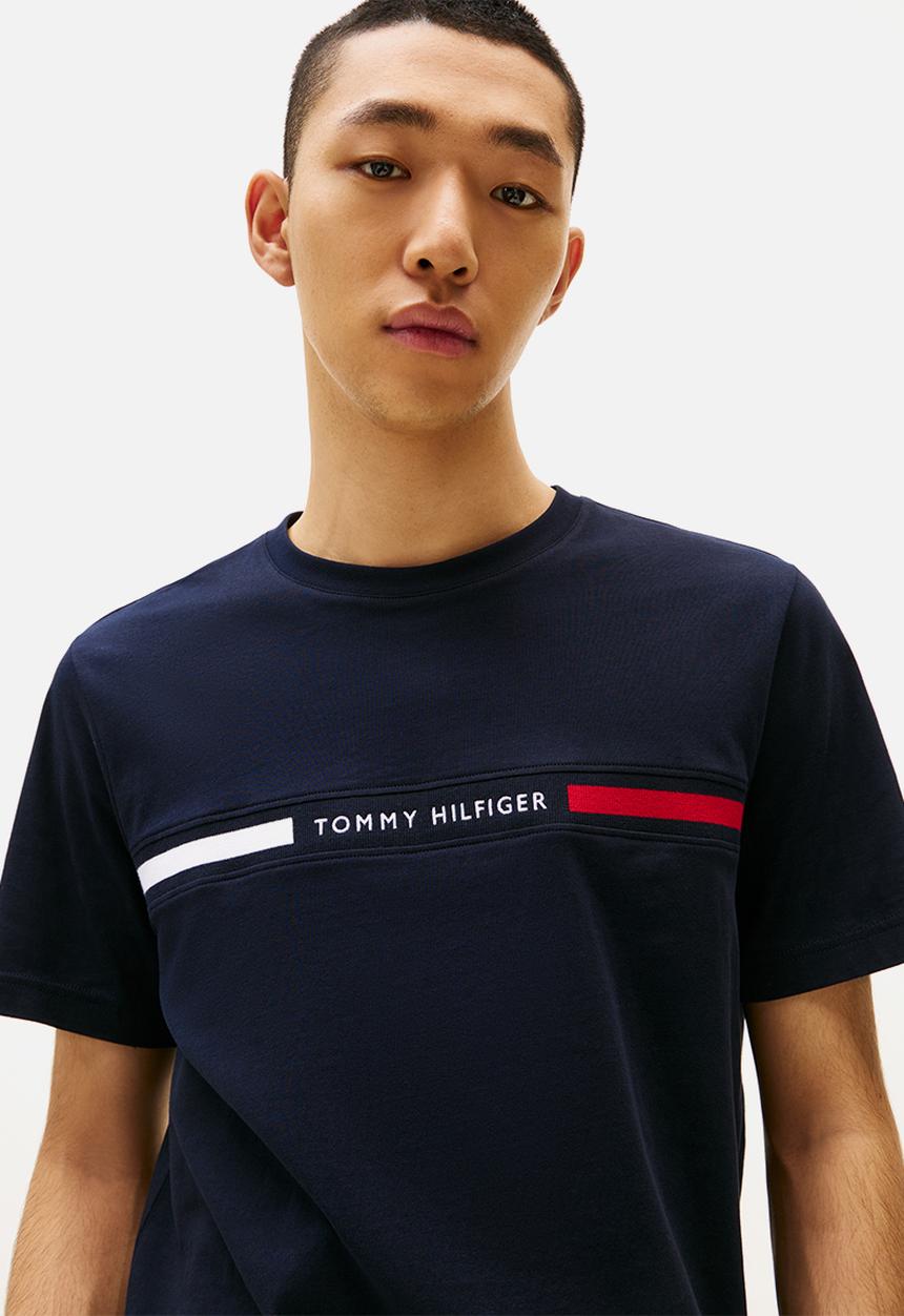 Tommy Hilfiger - Hilfiger Chest Insert Tee - Desert Sky