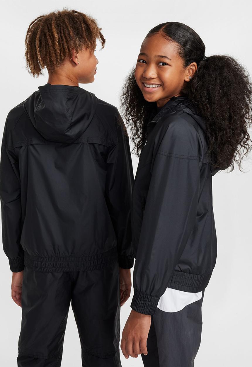 Nike - Nike Sportswear Kids Windrunner - Black/Black/White