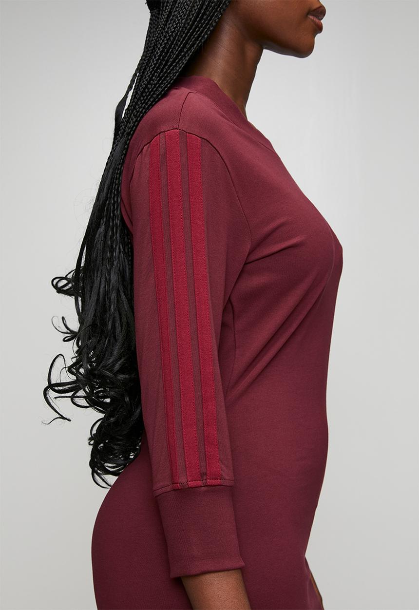 adidas Performance - W 3S Crew Dress - Shadow Red/Collegiate Burgundy