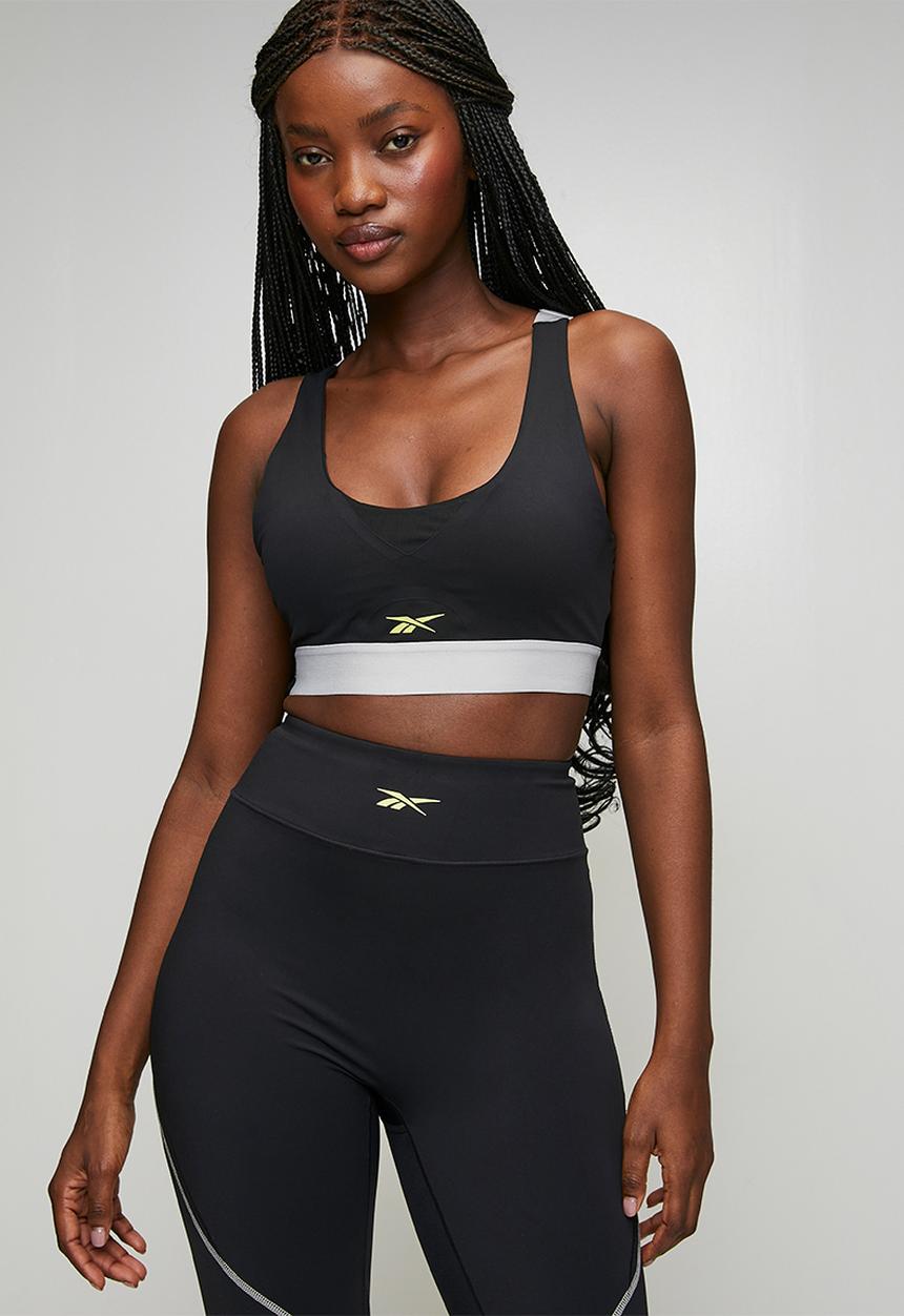 Reebok - Rbk Lab Medium Impact Bra - Black/Grey 1