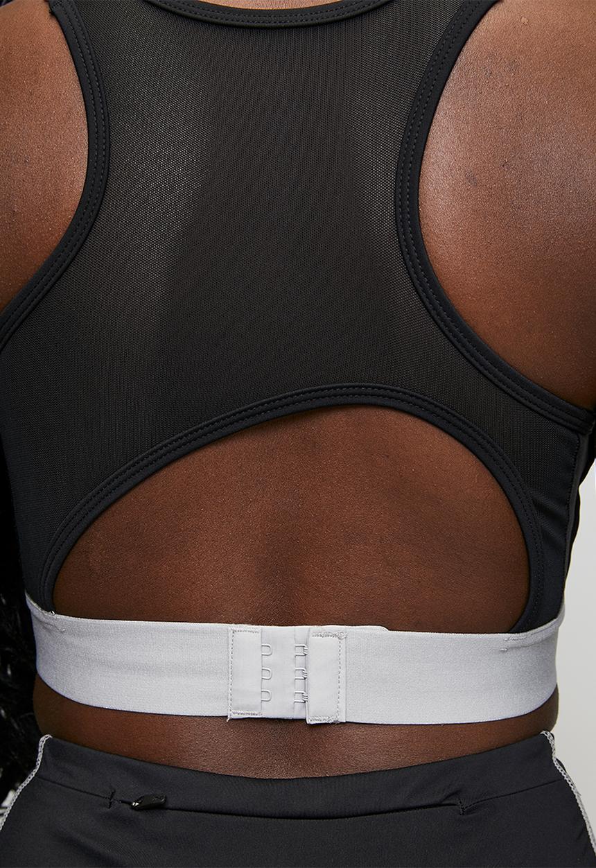 Reebok - Rbk Lab Medium Impact Bra - Black/Grey 1