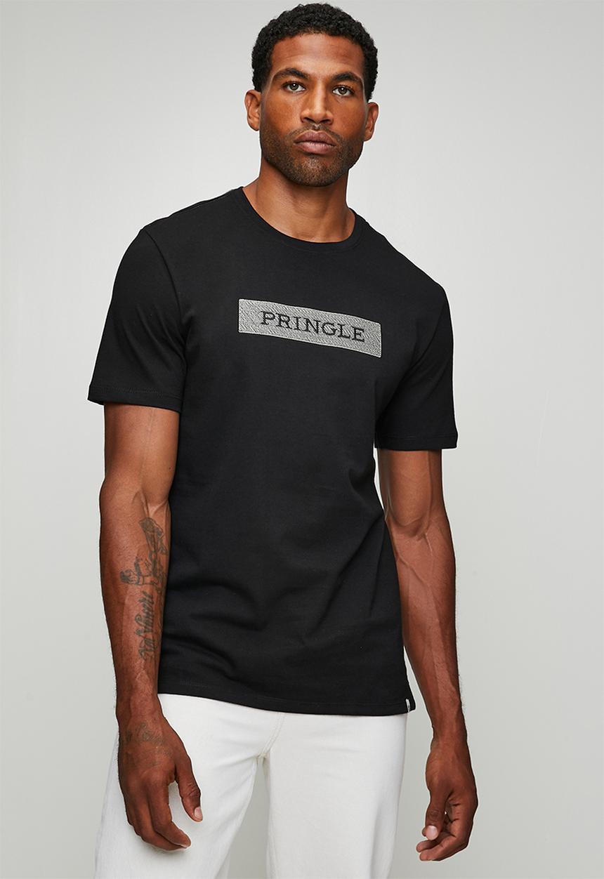 Pringle of Scotland - Roy Embroidery Tee - Black