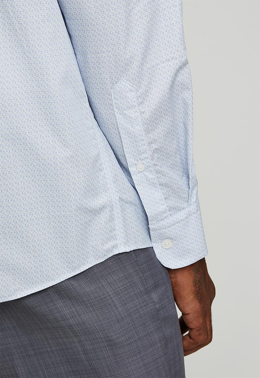 Pringle of Scotland - Cole Printed Long Sleeve Tailored Shirt - Blue