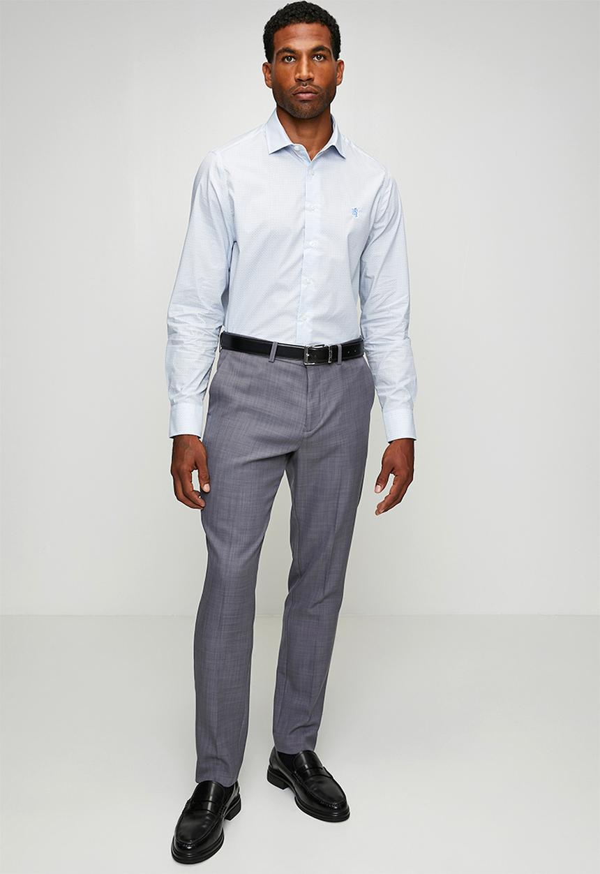 Pringle of Scotland - Cole Printed Long Sleeve Tailored Shirt - Blue
