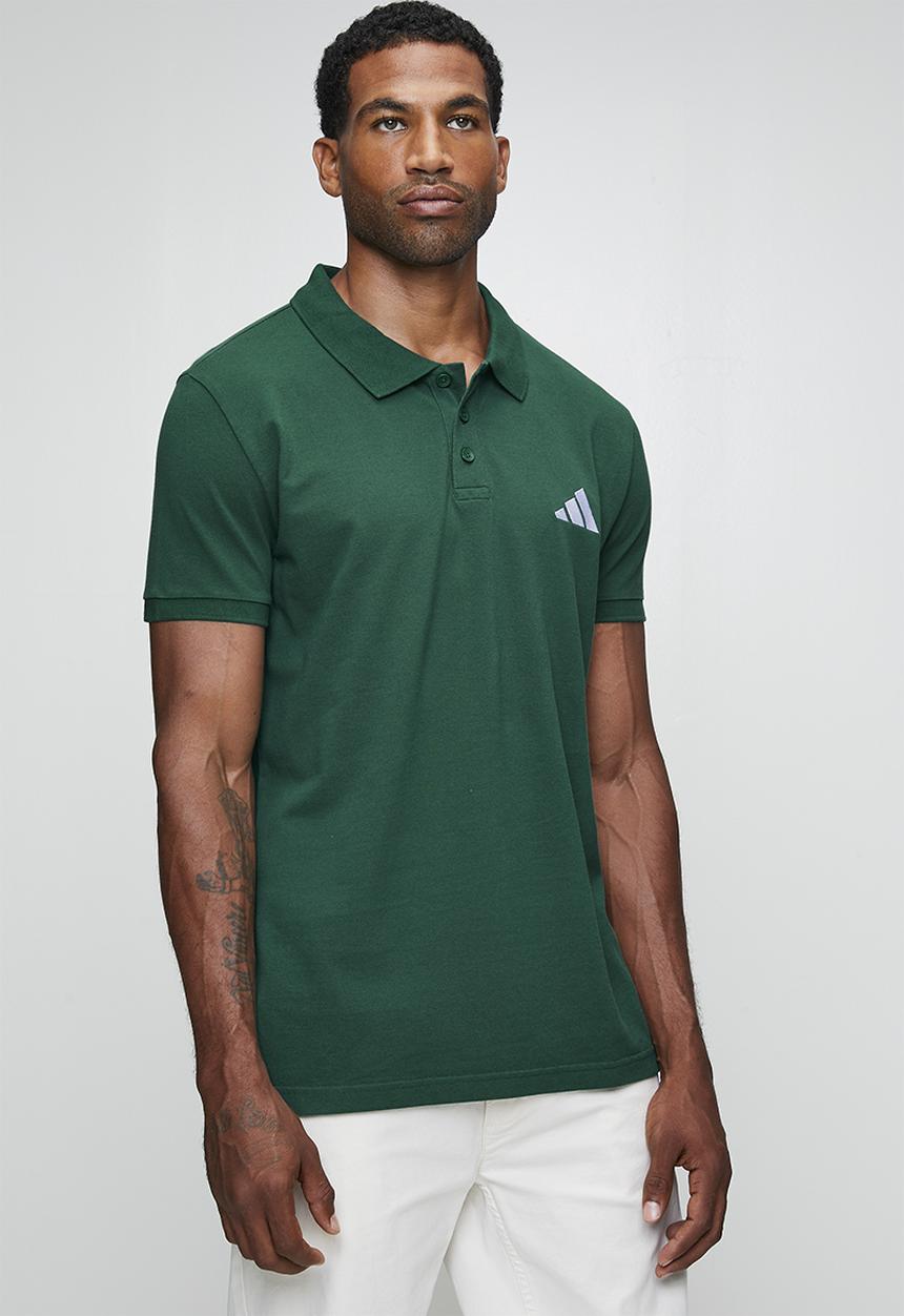 adidas Performance - Small Logo Piquet Polo Shirt 5  - Collegiate green / white