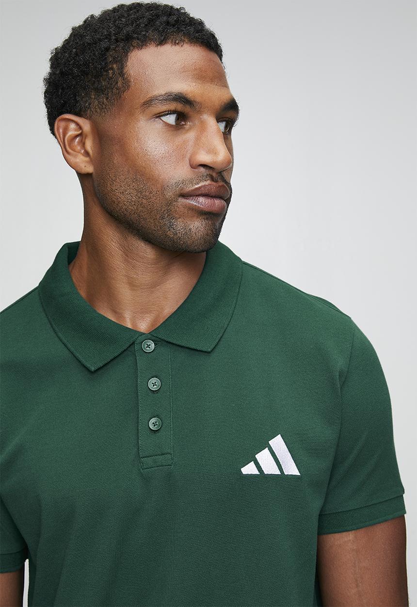 adidas Performance - Small Logo Piquet Polo Shirt 5  - Collegiate green / white