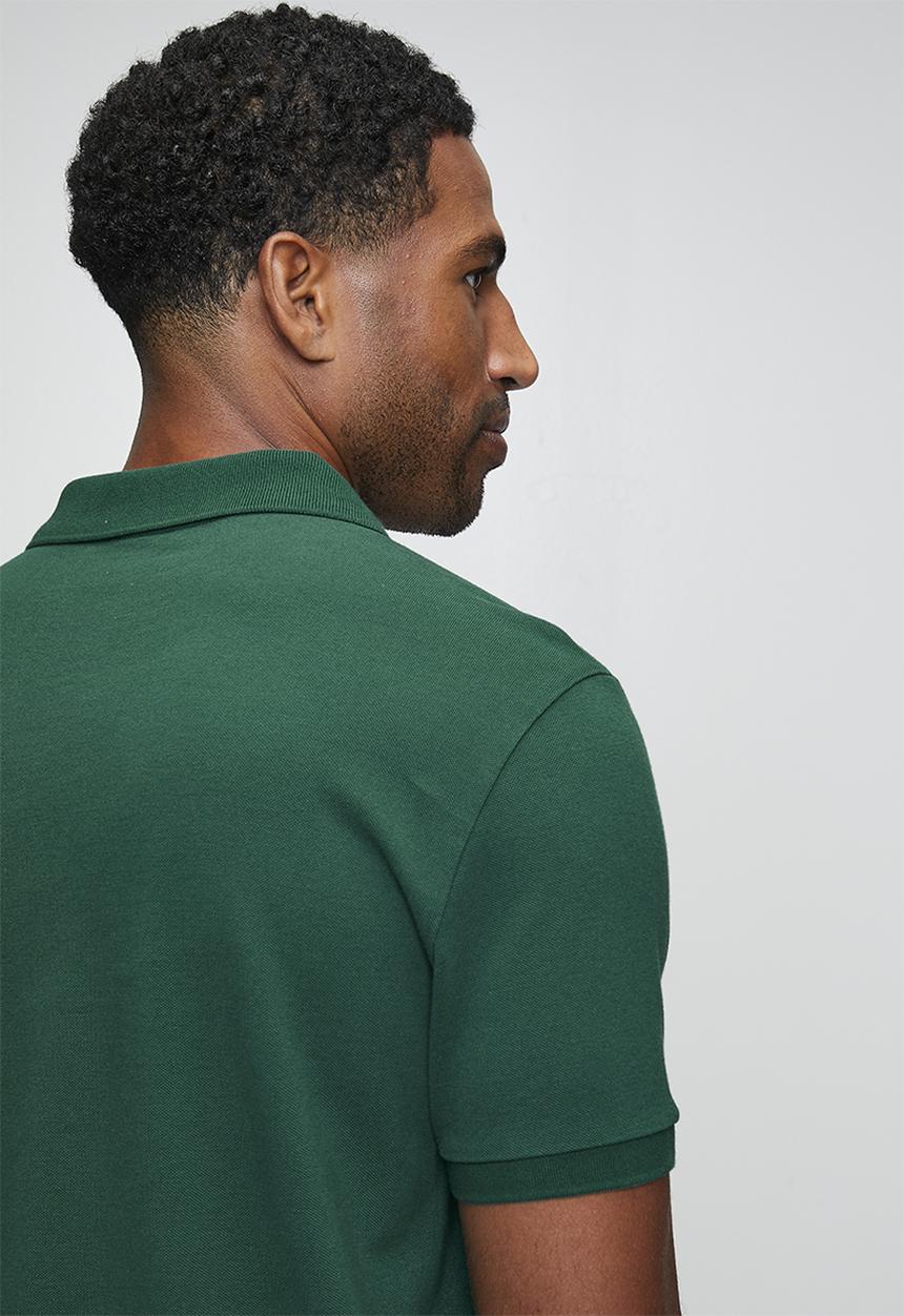 adidas Performance - Small Logo Piquet Polo Shirt 5  - Collegiate green / white