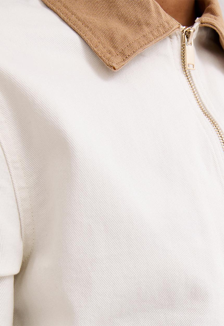 New Look - Belle cotton barn jacket - off white
