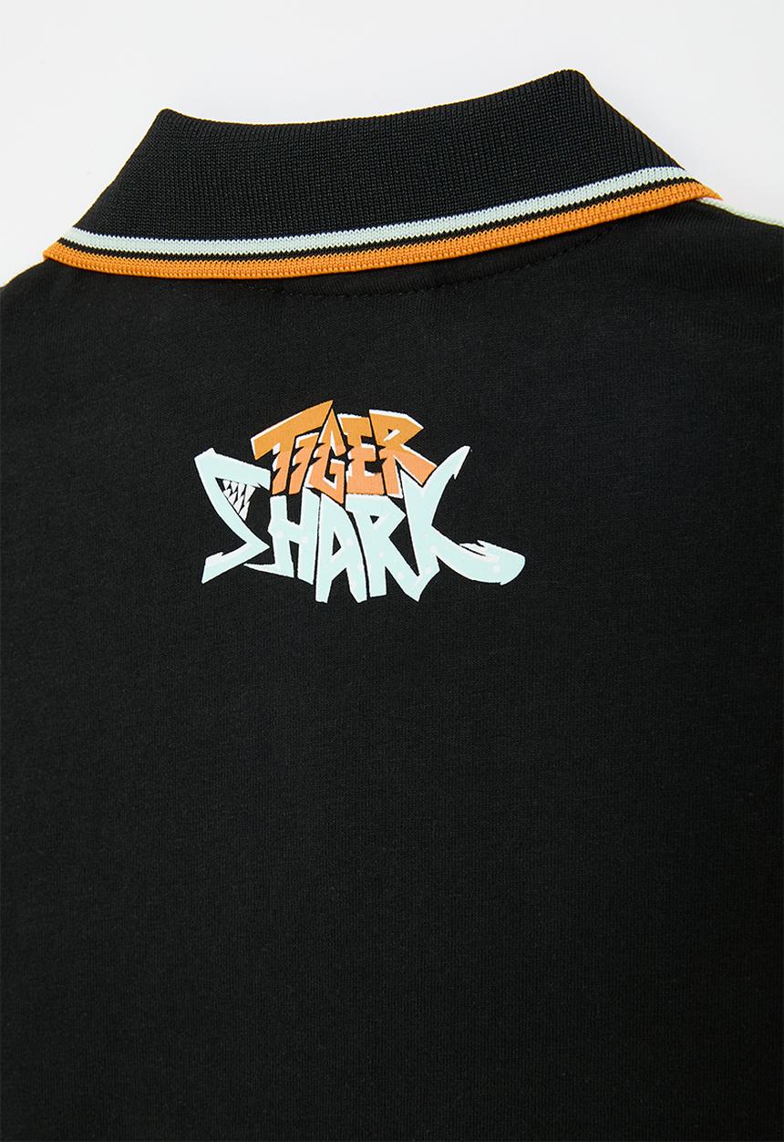 Cotton On - License Short Sleeve Jersey Shirt - Lcn Mat Black/Tiger Shark