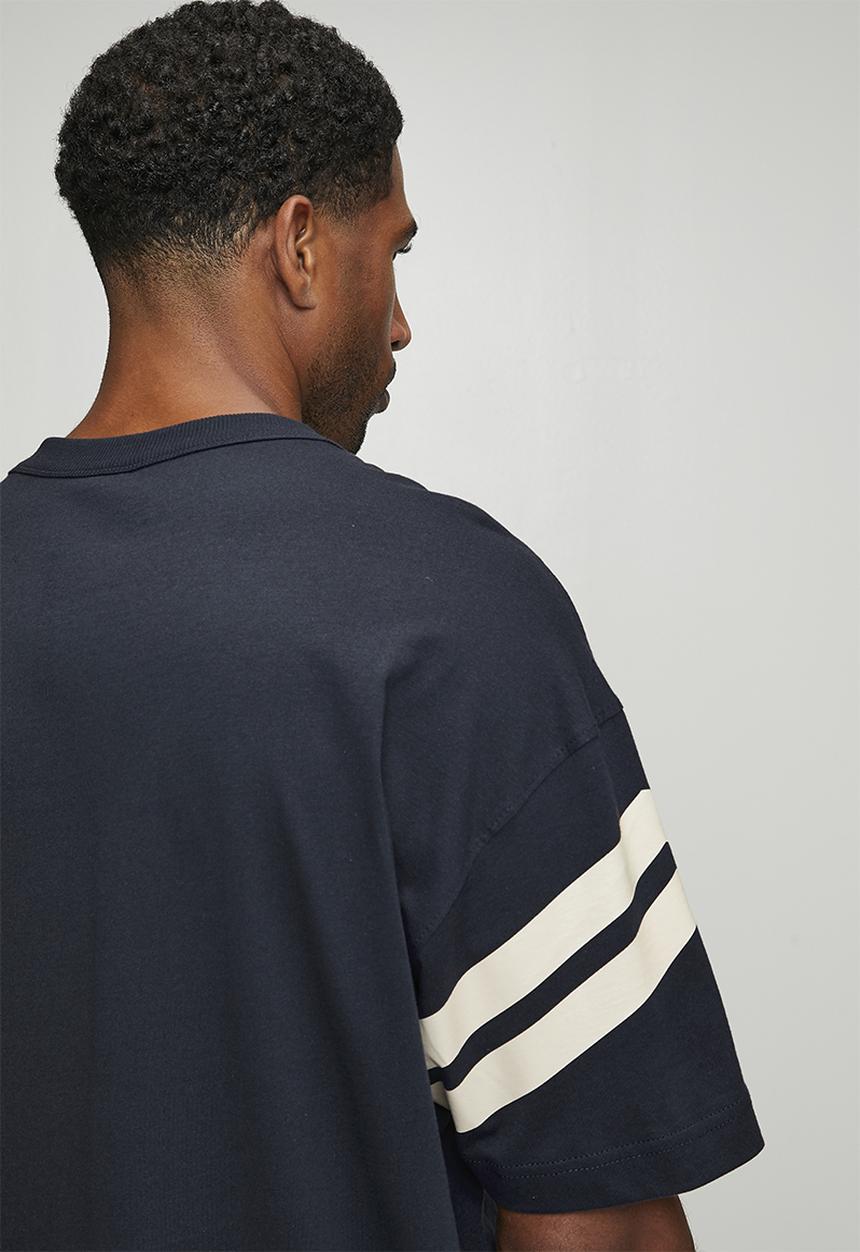 POLO - Bheki Pjc Short sleeve Stripe Logo Tee - Navy