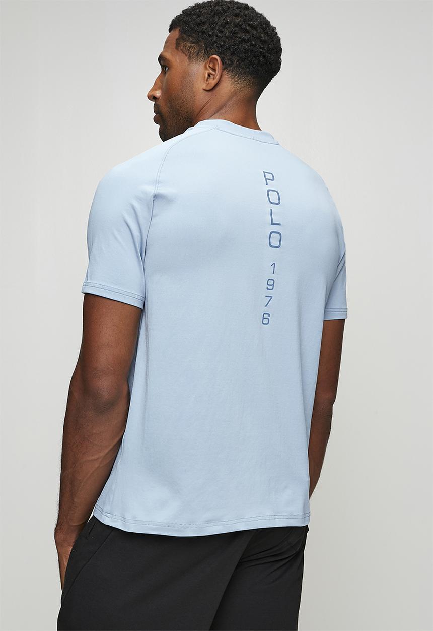 POLO - Karabo Sport Short sleeve Printed Tech Tee - Light Blue