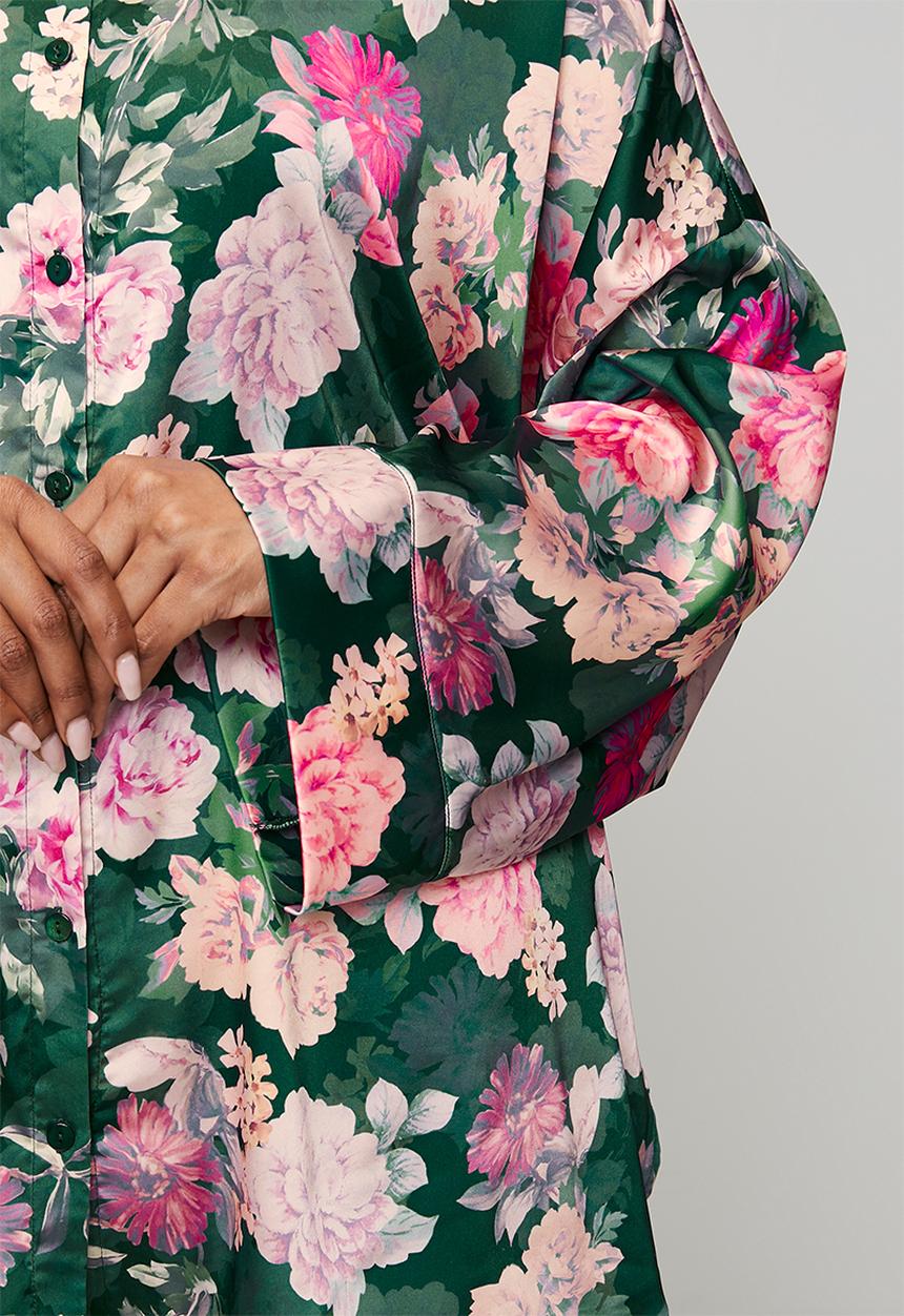 DORINA - Plus jade shirt - green print