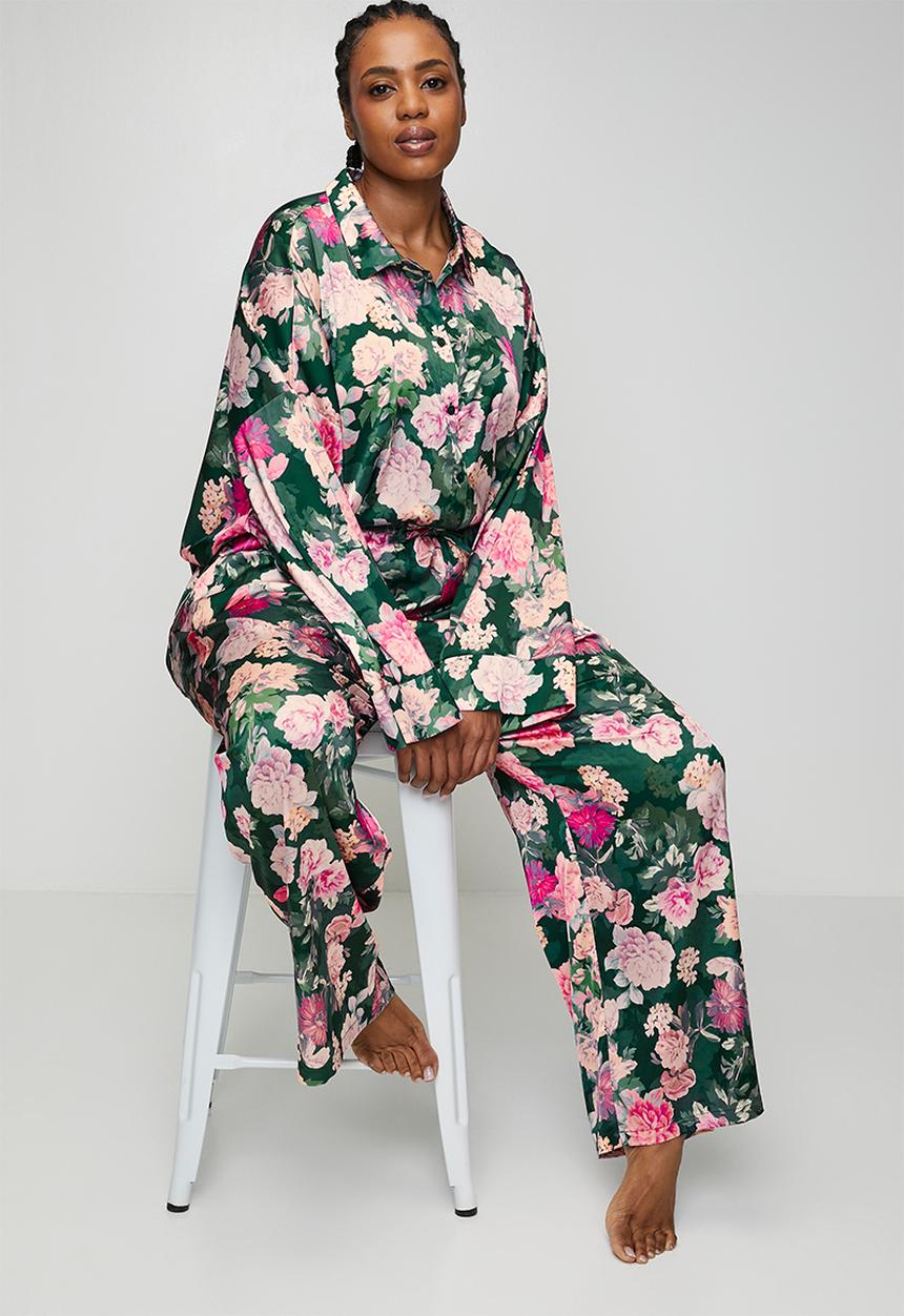 DORINA - Plus jade shirt - green print