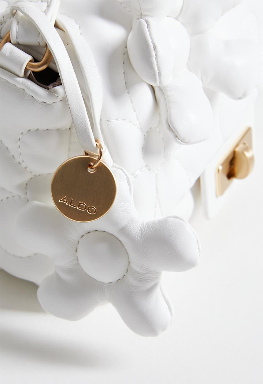 ALDO - Fflowerpuffy shoulder bag - white