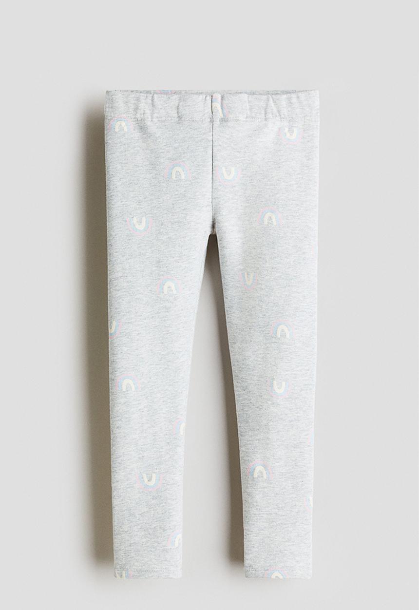H&M - Leggings - light grey marl/rainbows