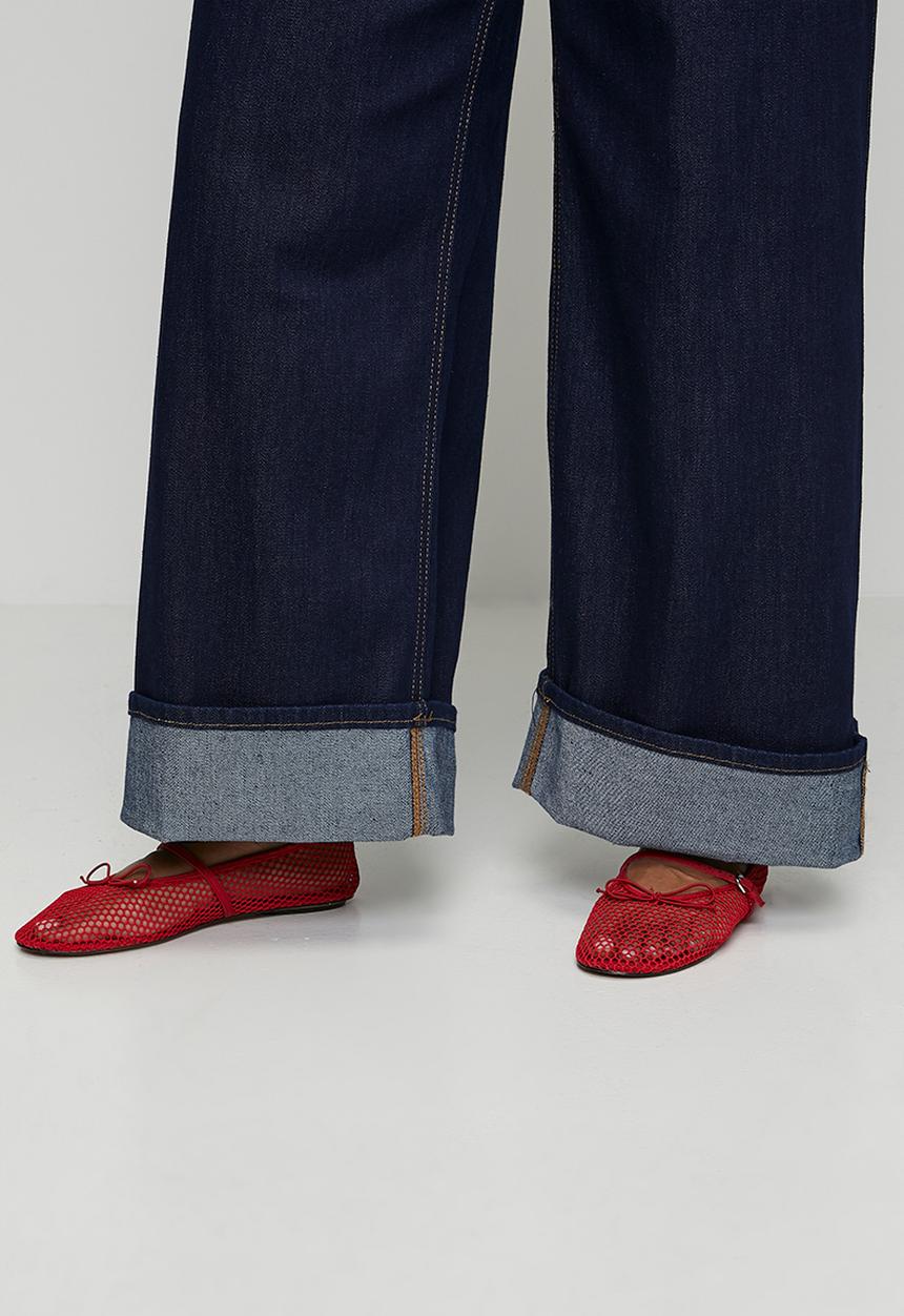 Me&B - Plus Turn Up Stretch Jeans - Dark Wash
