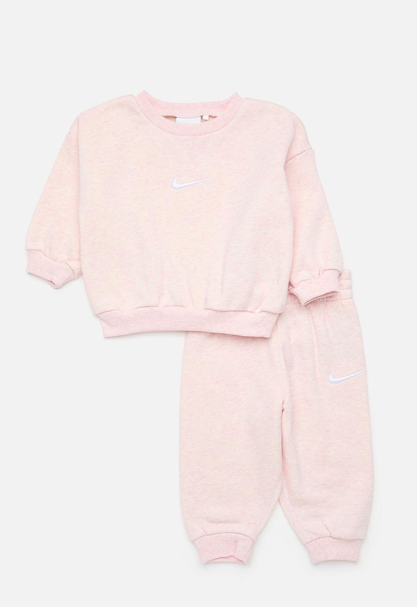 Nike - Nike essential fleece crew set - pink foam heather