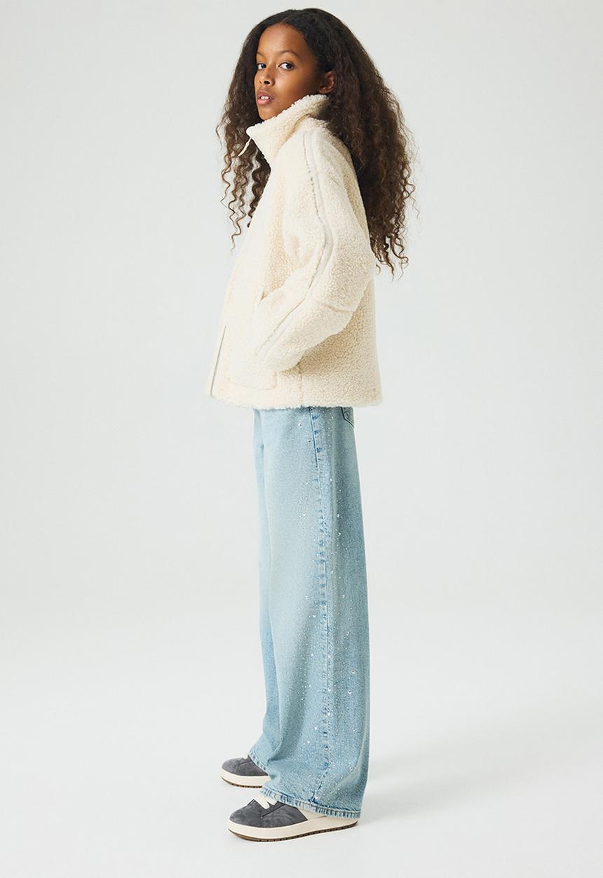 H&M - Relaxed wide leg jeans - light denim blue