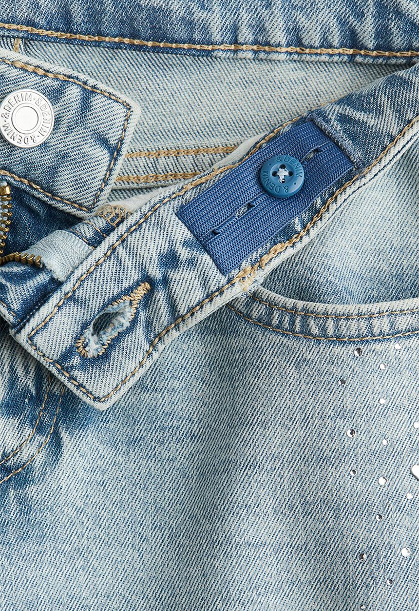 H&M - Relaxed wide leg jeans - light denim blue