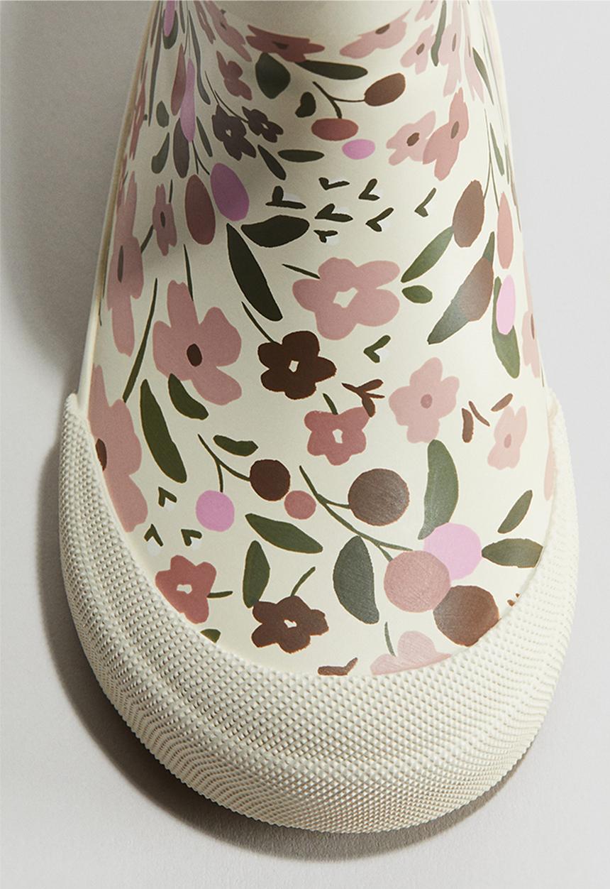 H&M - Wellingtons - light beige/floral 