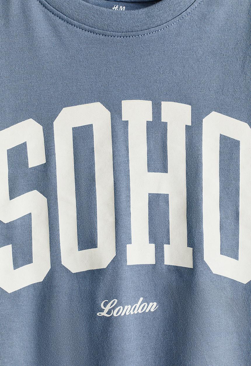 H&M - Printed t-shirt - blue soho