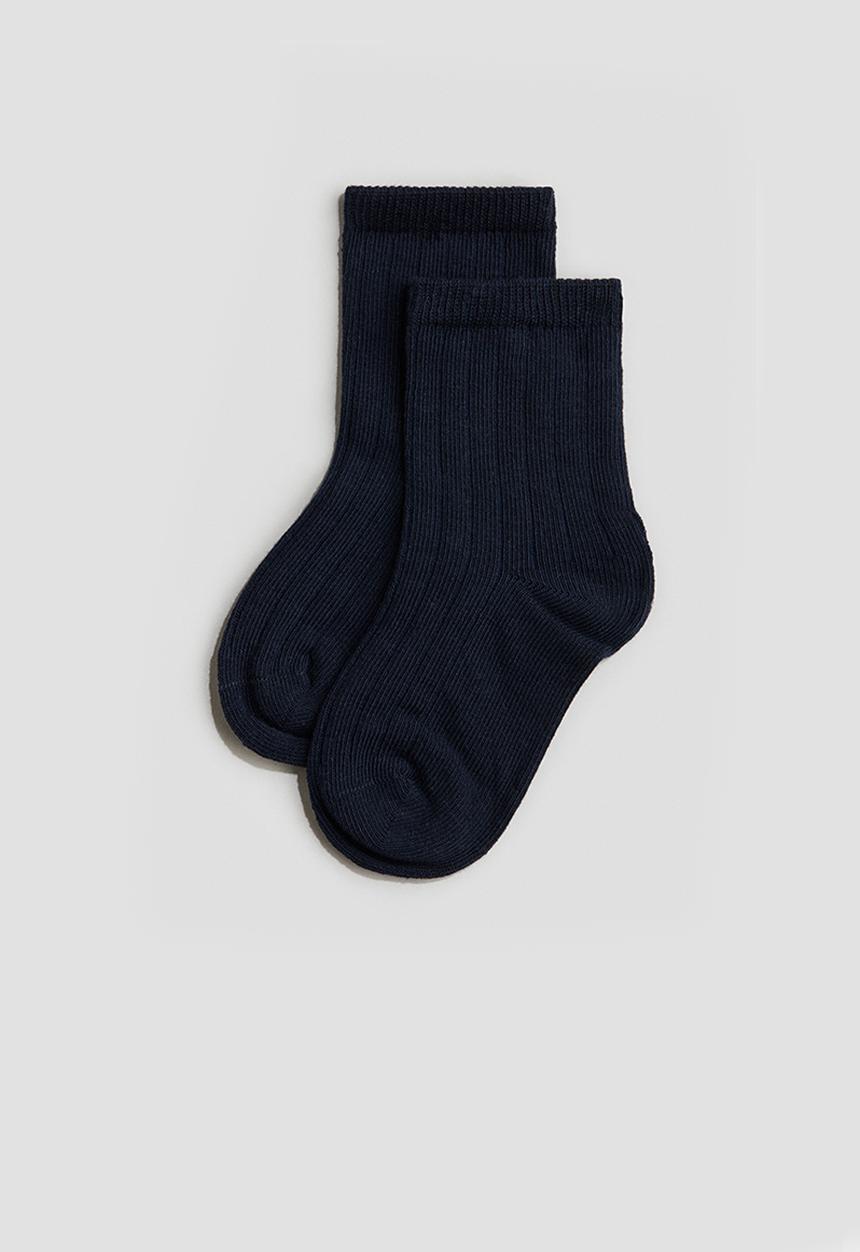 H&M - 5-Pack textured-knit socks - dusty blue & beige